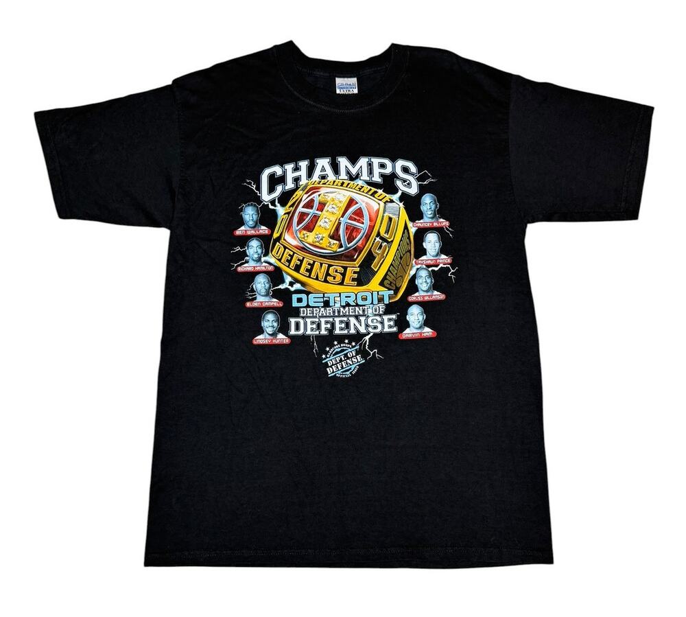 Vintage Detroit Pistons Department of Defense NBA Champs T-Shirt